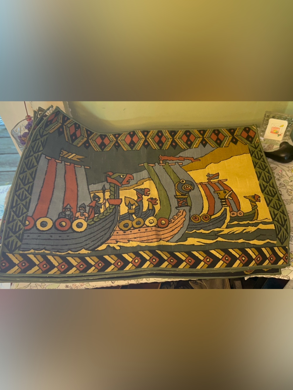 Leif Theson Placemat Set Viking/Norse Motif Set of 4